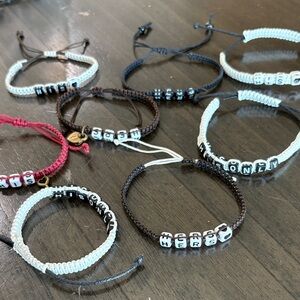 Handmade Beaded Friendship Bracelets 8 pieces
